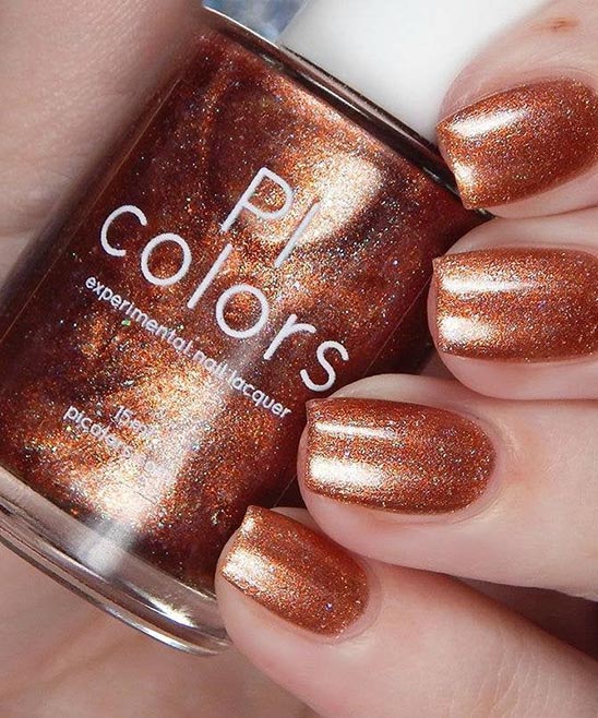 Burnt Orange Almond Nails