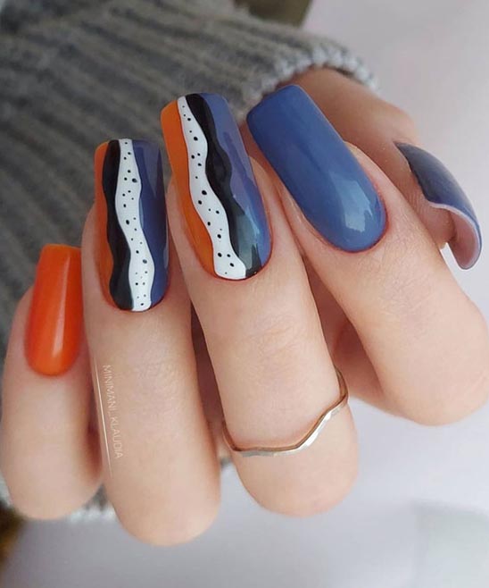 Burnt Orange Color Nails