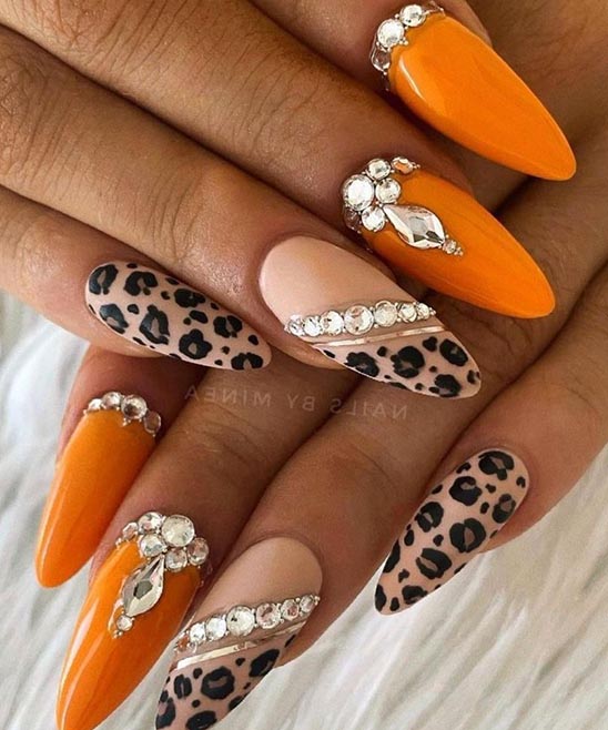 Burnt Orange Gel Nail Designs