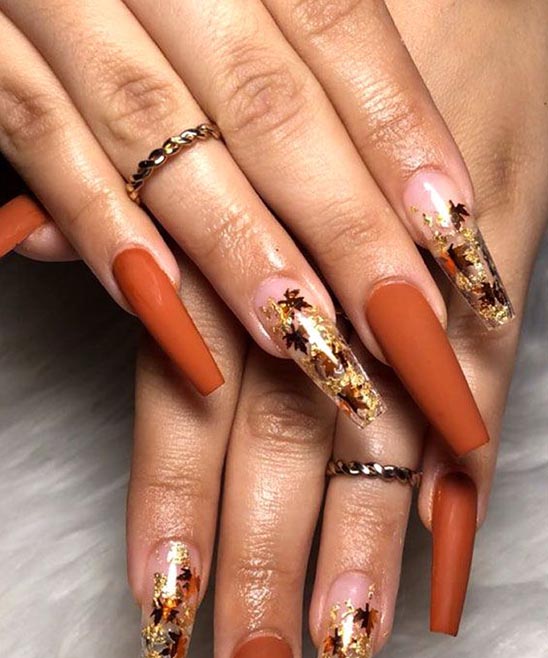 Burnt Orange Gel Nails