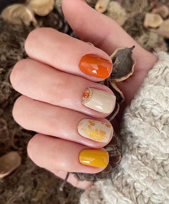 Burnt Orange Glitter Nail Polish