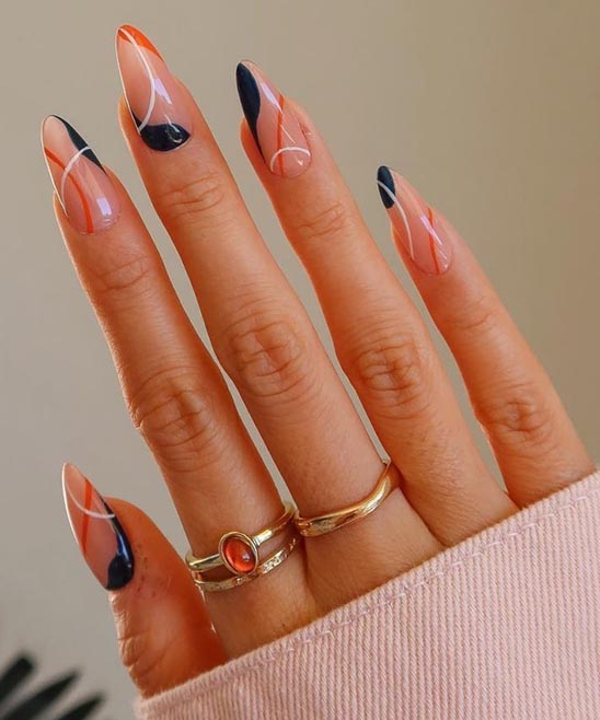 Burnt Orange Nail Tips