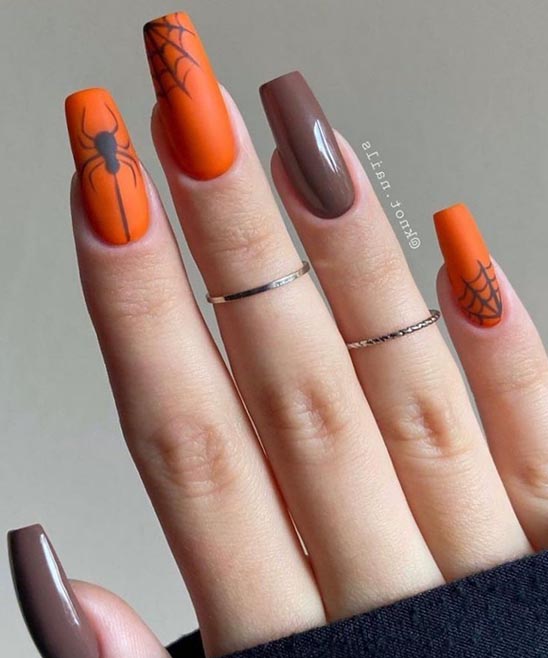 Burnt Orange Nails Designs
