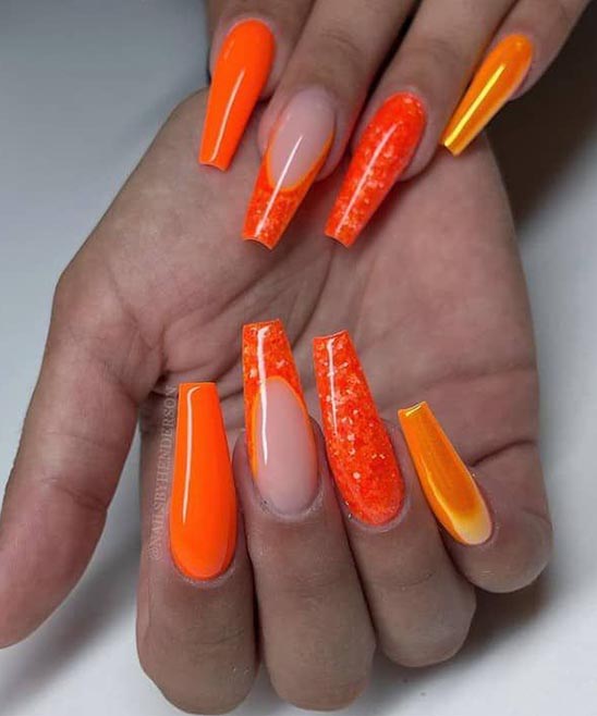 Burnt Orange Nails Summer