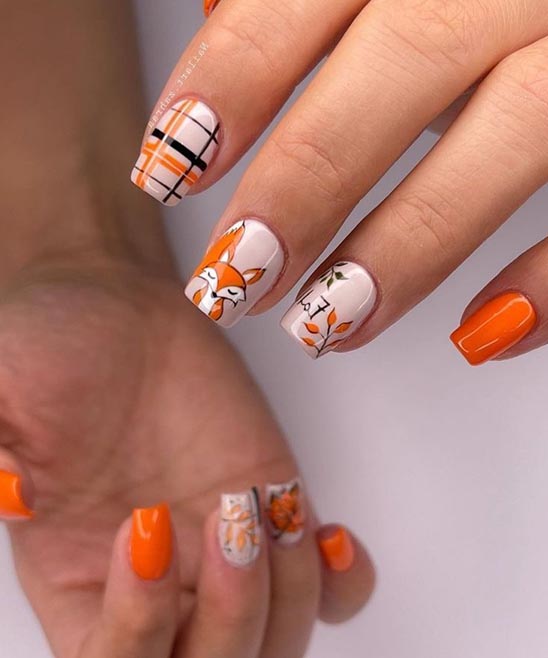 Burnt Orange Stiletto Nails