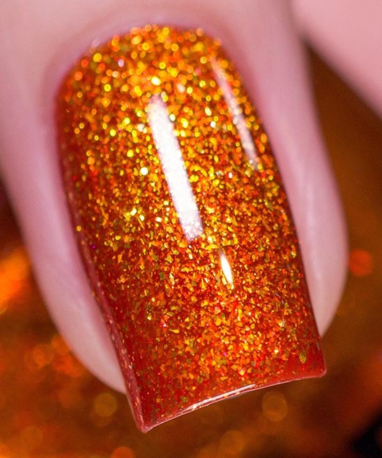 Burnt Orange and Brown Nails