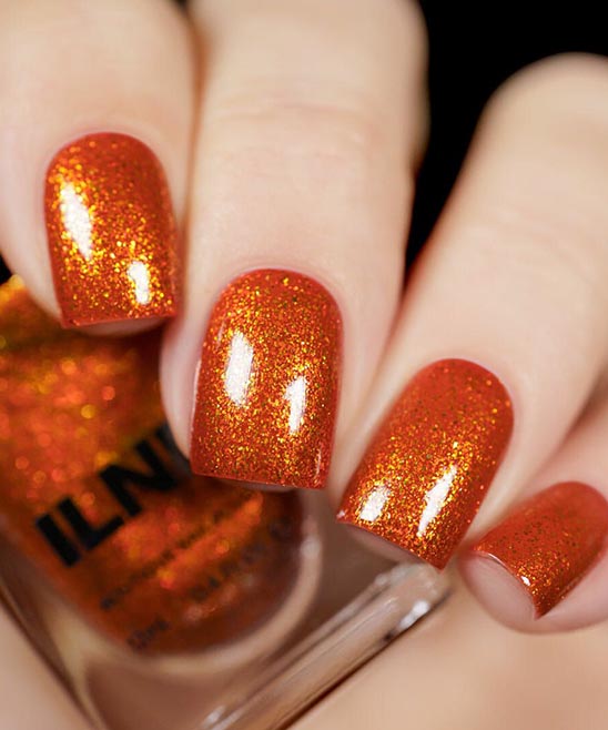 Burnt Orange and Burgundy Nails