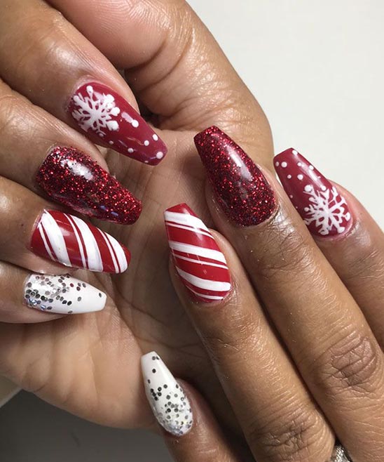 Christmas Bow Nail Art