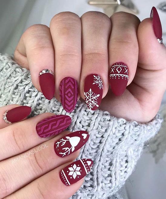 Christmas Deer Nail Art