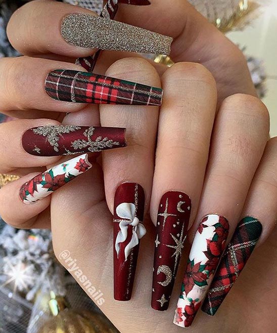 Christmas Dip Nail Designs