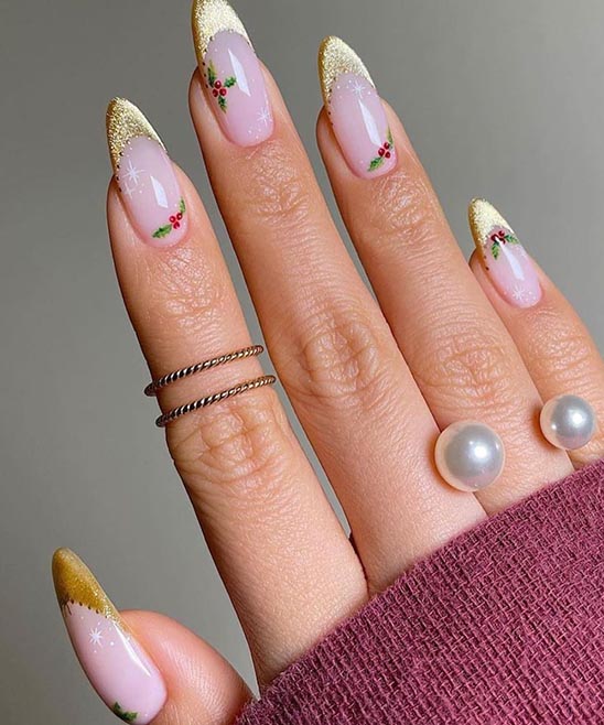 Christmas French Nail Art Designs
