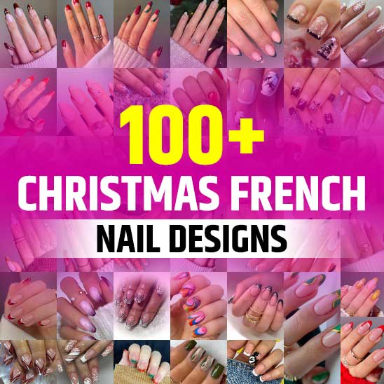 Christmas French Nails