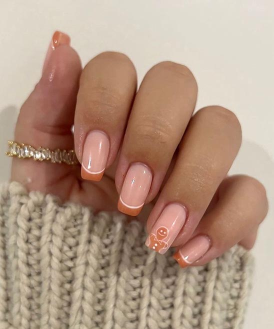 Christmas French Tip Nail Des