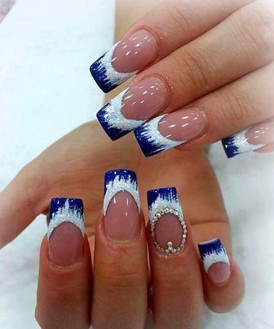 Christmas French Tip Nail Designs