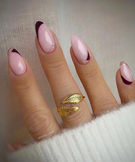 Christmas Gel French Nails