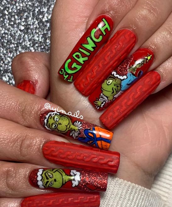 Christmas Grinch Nail Ideas