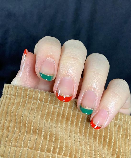 Christmas Nail Designs French Tip