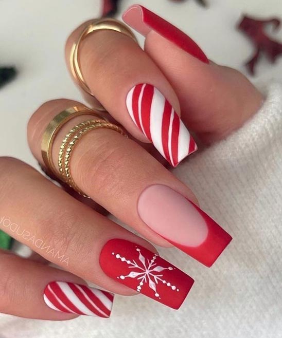 Christmas Nail Designs Red and Green