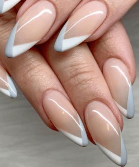 Christmas Nail Designs Square French Tip Nails