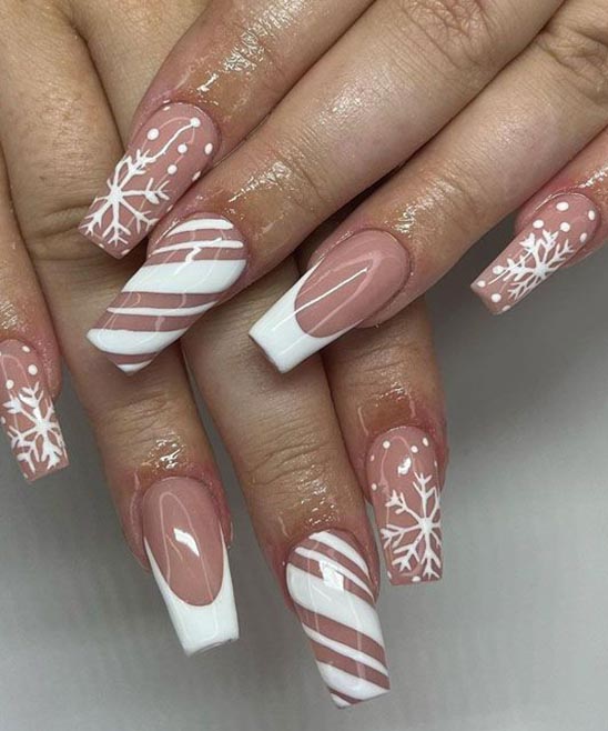 Christmas Nail Designs for French Manicure