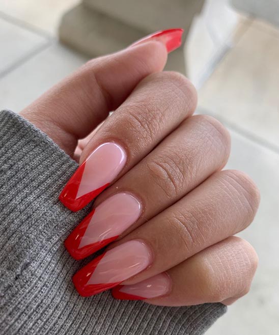 Christmas Nail Designs for French Manicure