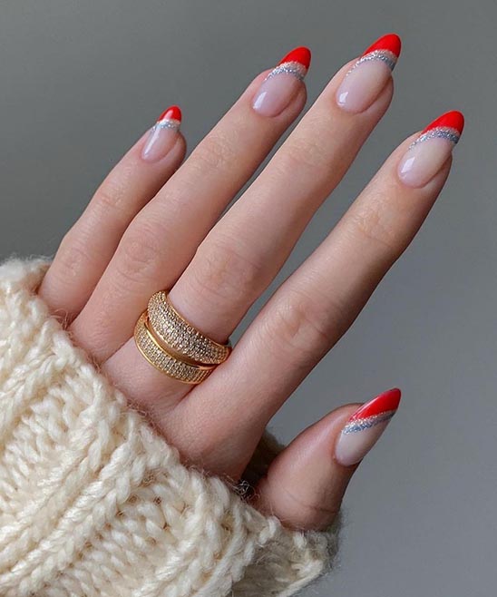 Christmas Nail Ideas French Tip