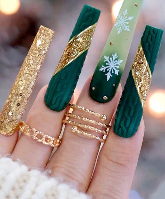 Christmas Nails Coffin