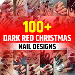Christmas Nails Dark Red