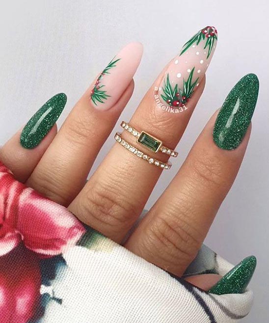 Christmas Nails French Manicure