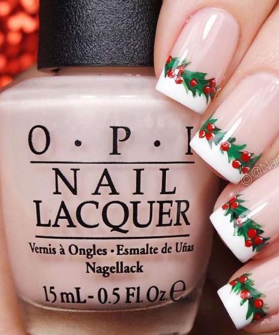 Christmas Nails French Tips