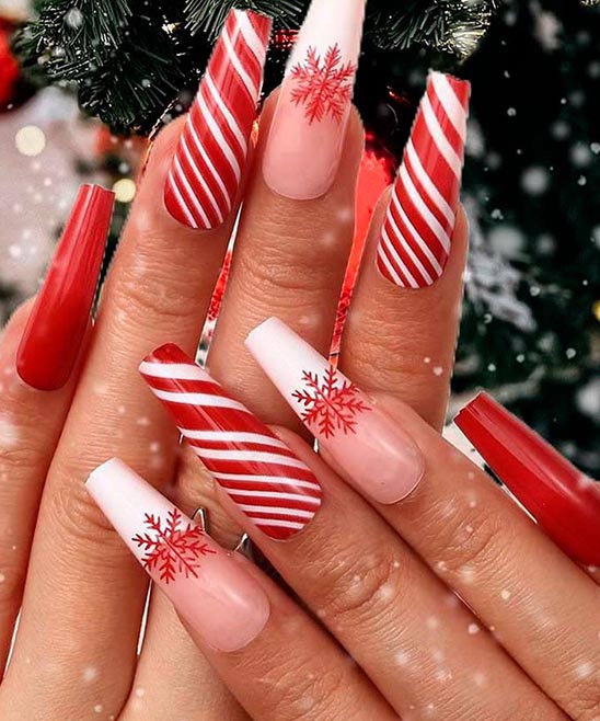 Christmas Nails Red and Green