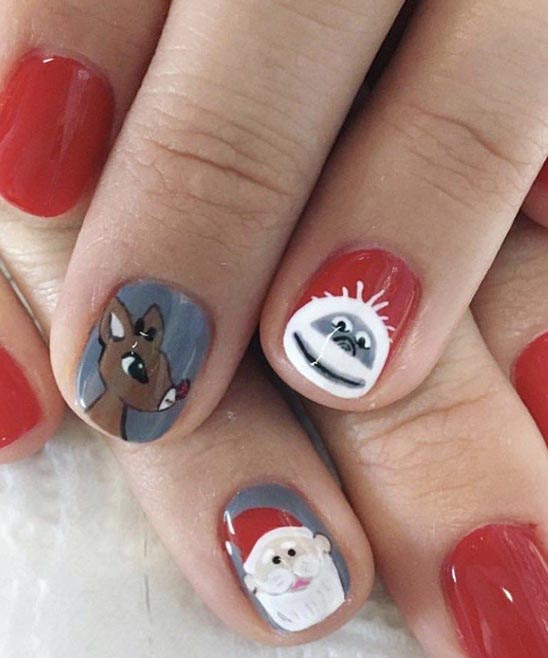 Christmas Nails Reindeer