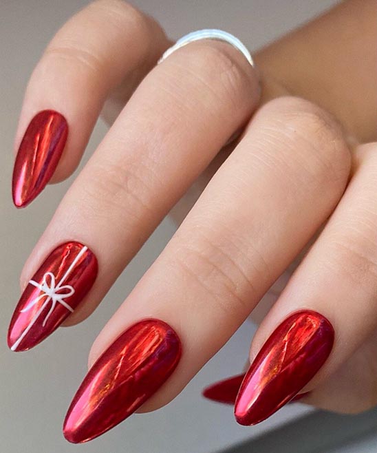 Christmas Red and Green Coffin Nails