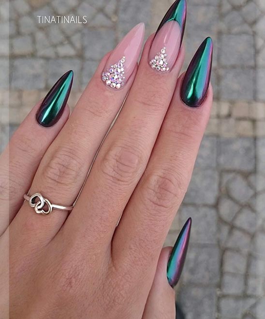 Christmas Stiletto False Nails