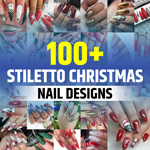 Christmas Stiletto Nails