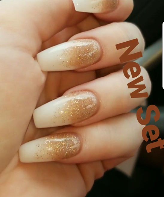 Chrome Rose Gold Ombre Nails