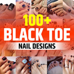 Classy Black Toe Nail Designs