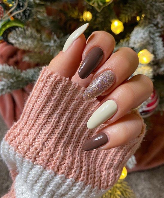 Classy Neutral Almond Shaped Nails