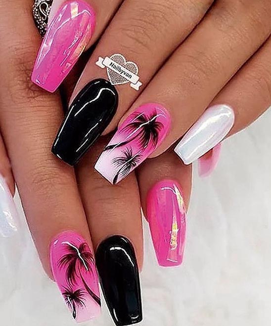 Coffin Acrylic Nail Designs