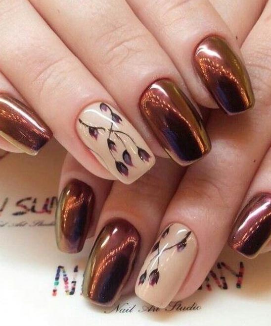 Coffin Acrylic Nails for Fall Nude