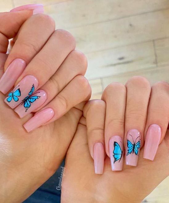 Coffin Black and White Nail Designs