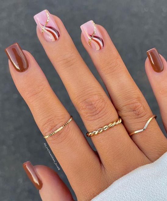 Coffin Burgundy Nail Designs