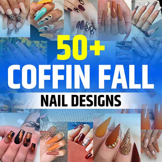 Coffin Fall Nail Designs