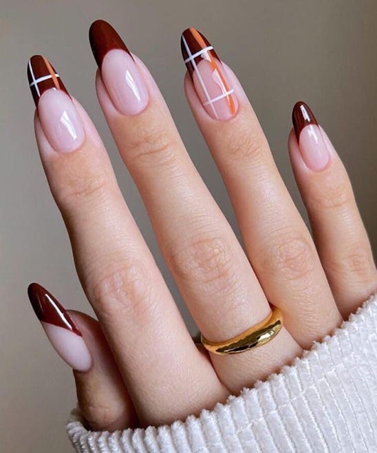 Coffin French Tip Nails Christmas
