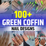 Coffin Green Nails