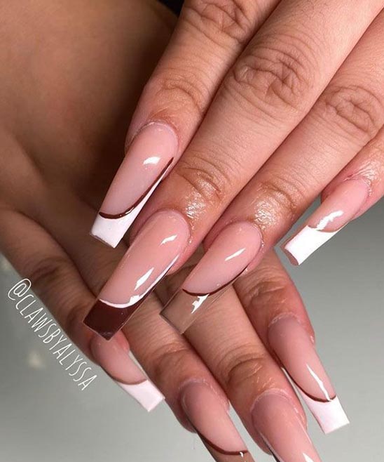 Coffin Grey Nail Designs