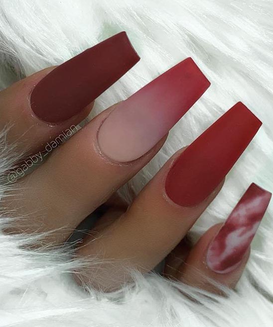 Coffin Grey Nail Designs