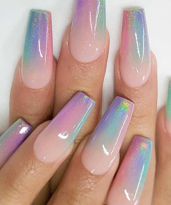 Gradient Glam Ombre Coffin Nail Designs TailoringinHindi