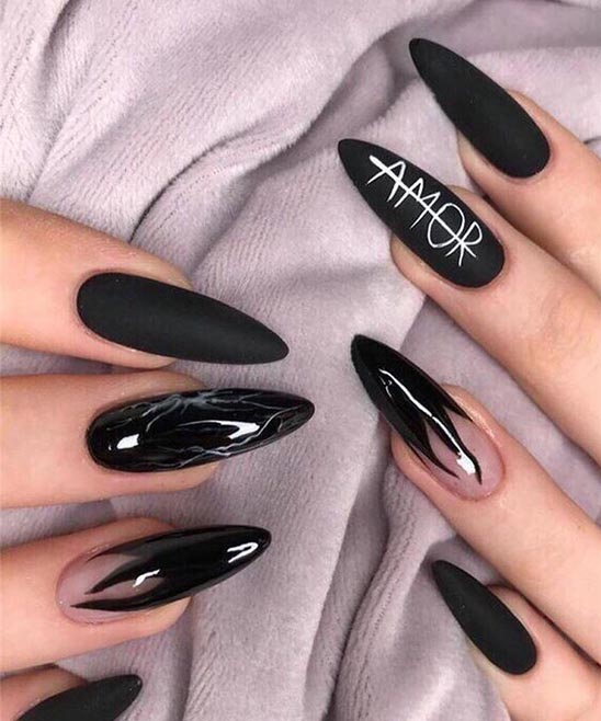Coffin Nails Black Designs
