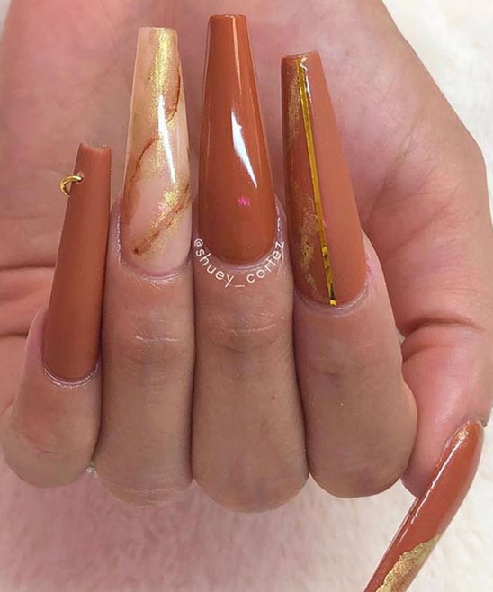 Coffin Nails Fall Design